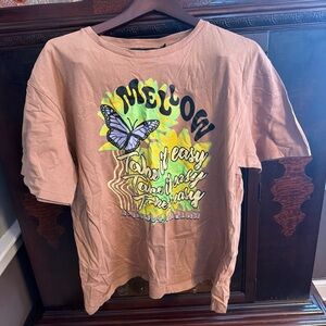 No Boundaries Men’s Size M Brown “mellow”  Short Sleeve Tee Shirt